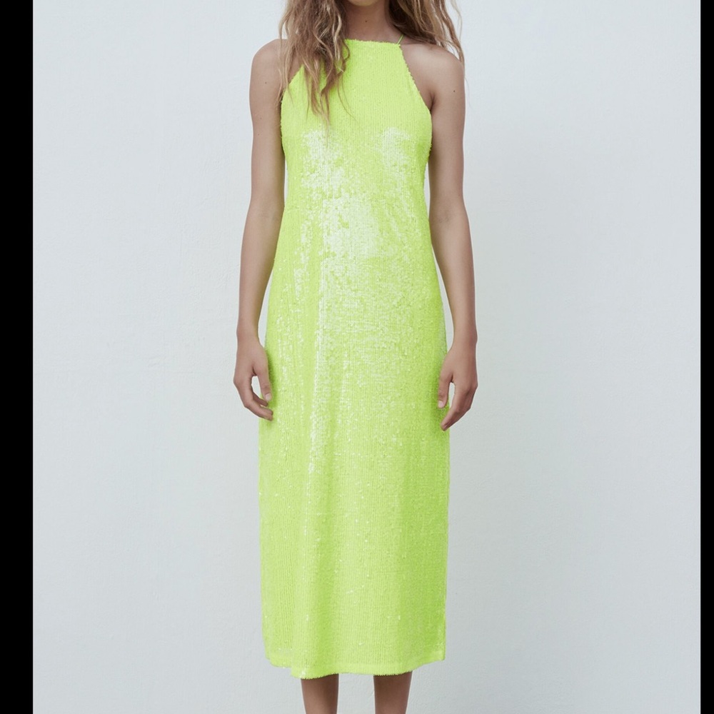 Zara sequin midi dress